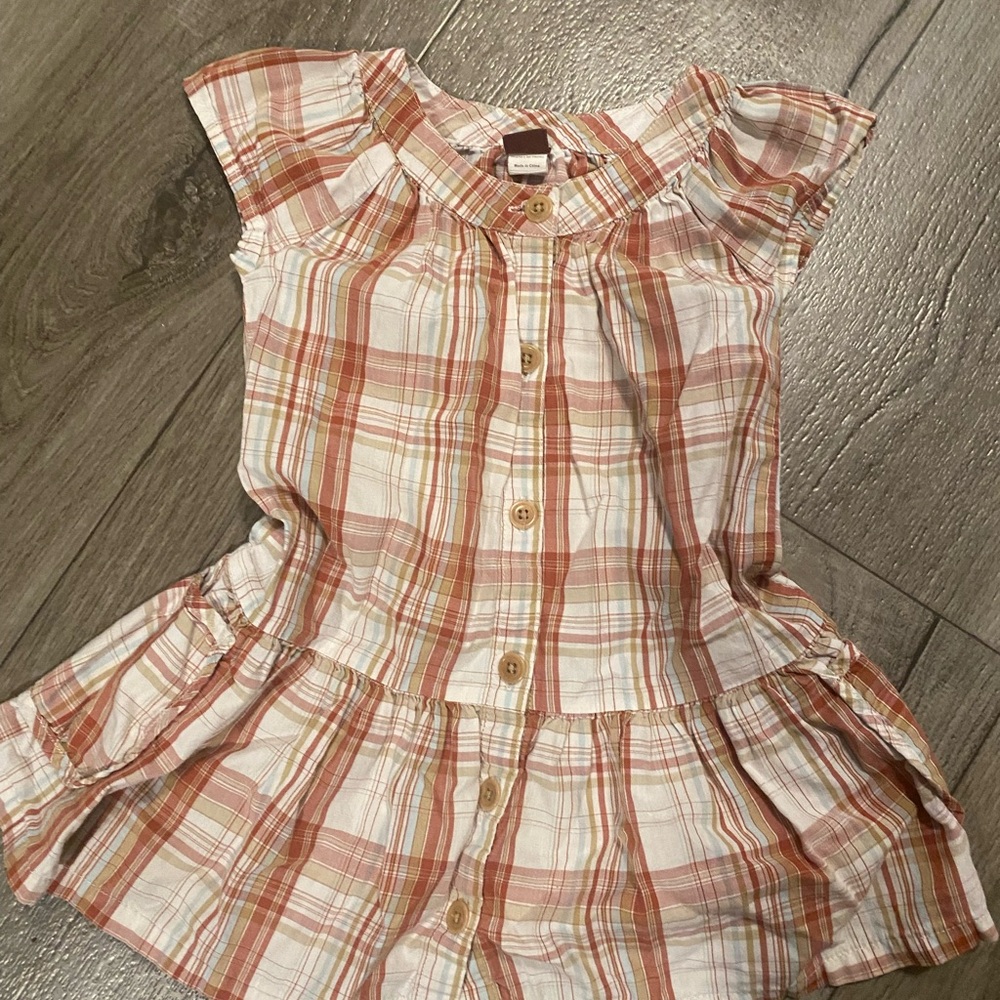 Plaid Button-Up Dress